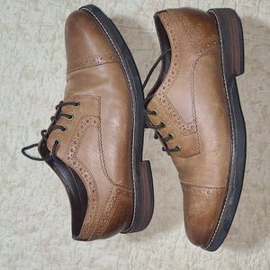 Nunn Bush Mens Leather Oxfords Size 9.5 Tan Dress Shoes